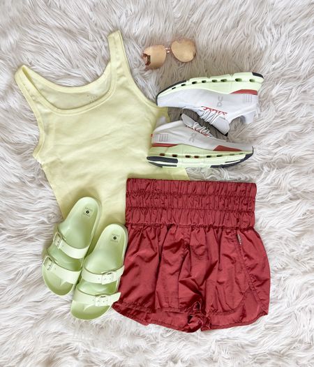 On Cloudnova sneakers inspired this bright outfit for summer & spring!
The tank is more yellow and the shoes are more yellow-green, FYI! 
These shorts are Free People in an older sold-out color (but I did find and link a pair in size large)!

#LTKSeasonal #LTKstyletip #LTKxTarget
