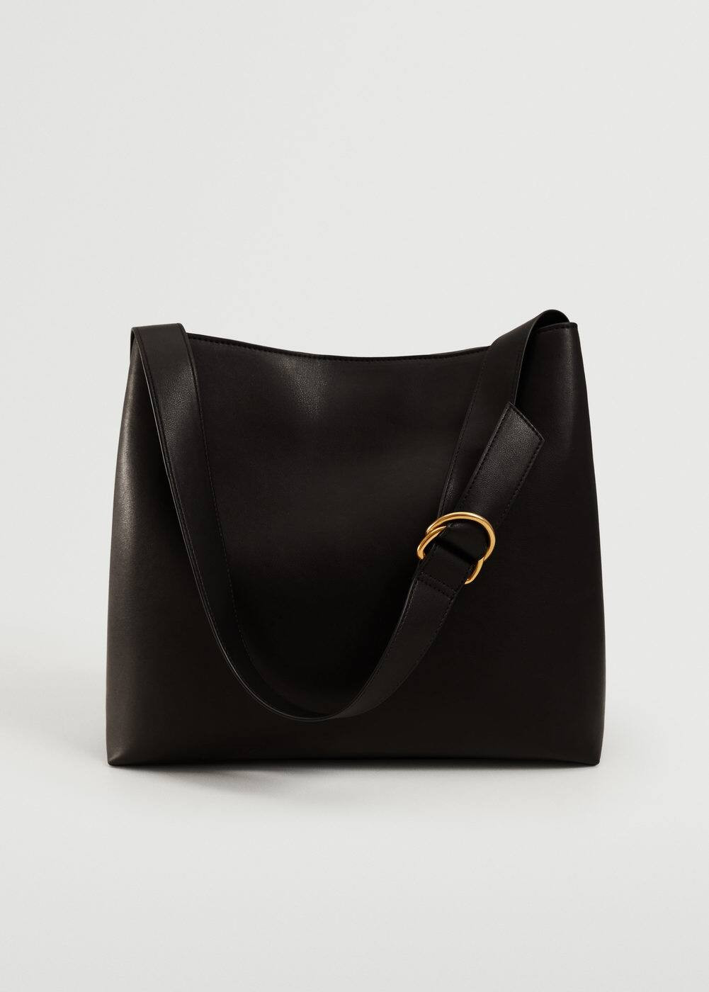 Leather baguette bag | MANGO (UK)