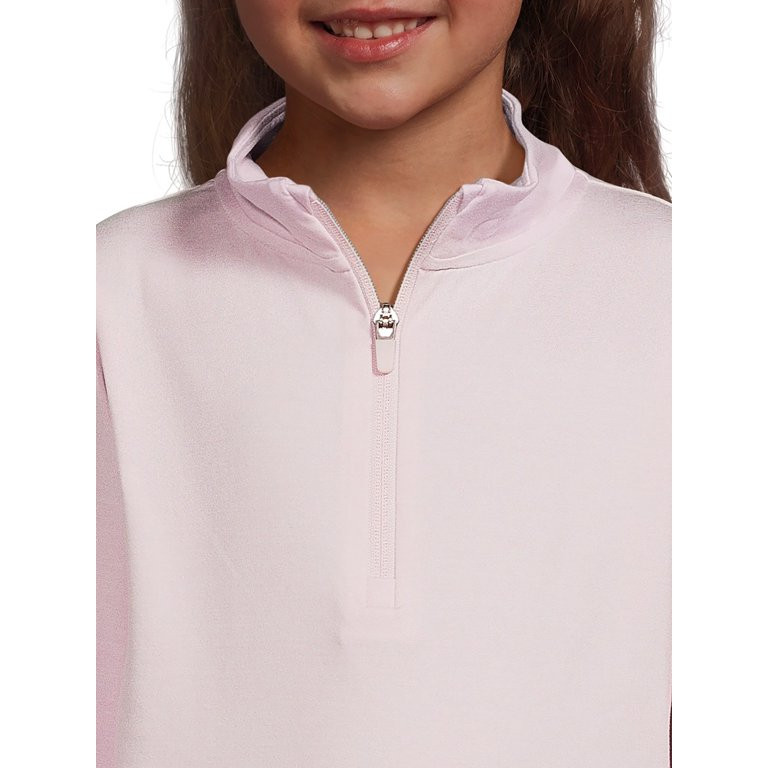 Athletic Works Girls Quarter-Zip Top and Leggings Set, 2-Piece, Sizes 4-18 & Plus | Walmart (US)