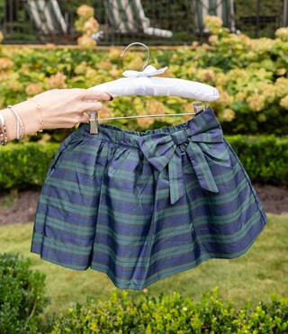 x Darby Fallon Clark Little Girls 2T-6X Beatrice Plaid Bow Tie Skirt | Dillard's
