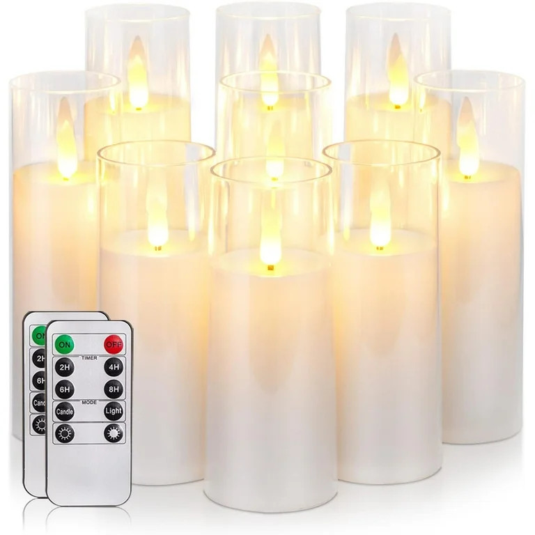Velas sin Llama de Acrílico Blanco Puro, Velas LED, Velas Que Funcionan con Batería con Control... | Walmart (US)