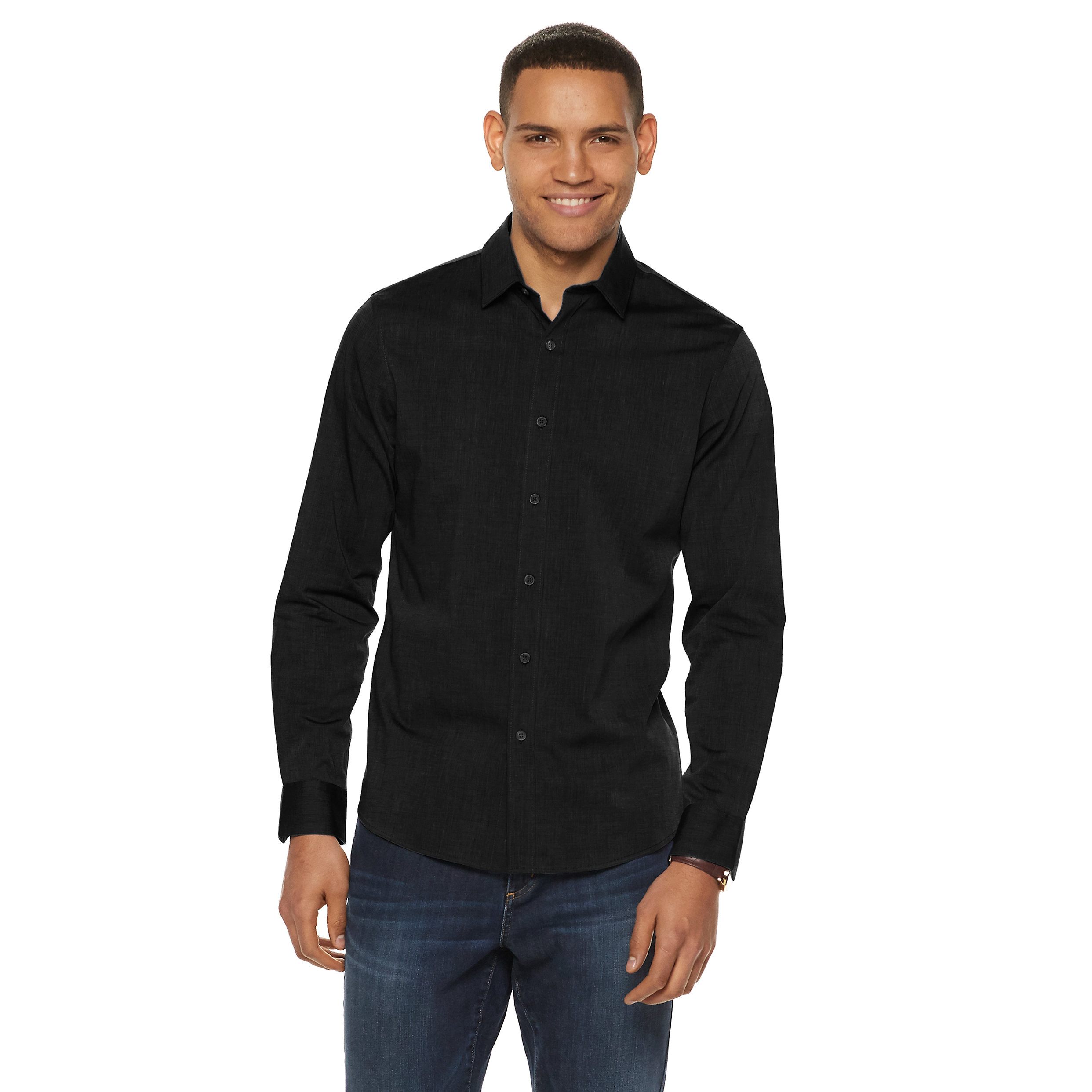 Men's Apt. 9® No-Iron Regular-Fit Stretch Button-Down Shirt | Kohl's