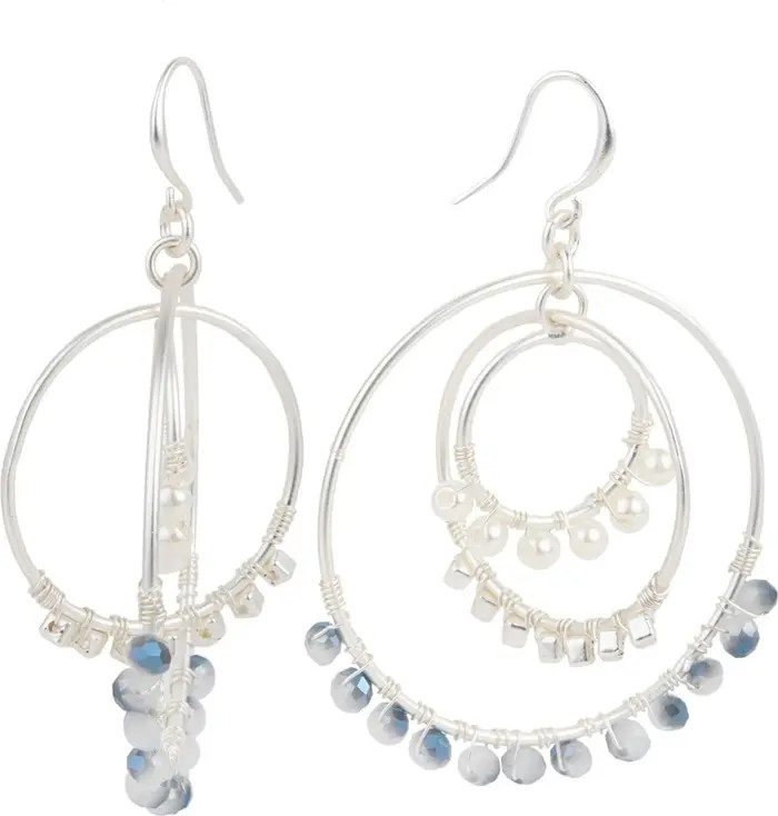 SAACHI Scoria Beaded Multi Hoop Drop Earrings | Nordstromrack | Nordstrom Rack