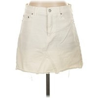 Gap Denim Skirt: White Solid Pattern Bottoms - Size 27 Petite | ThredUp (US)