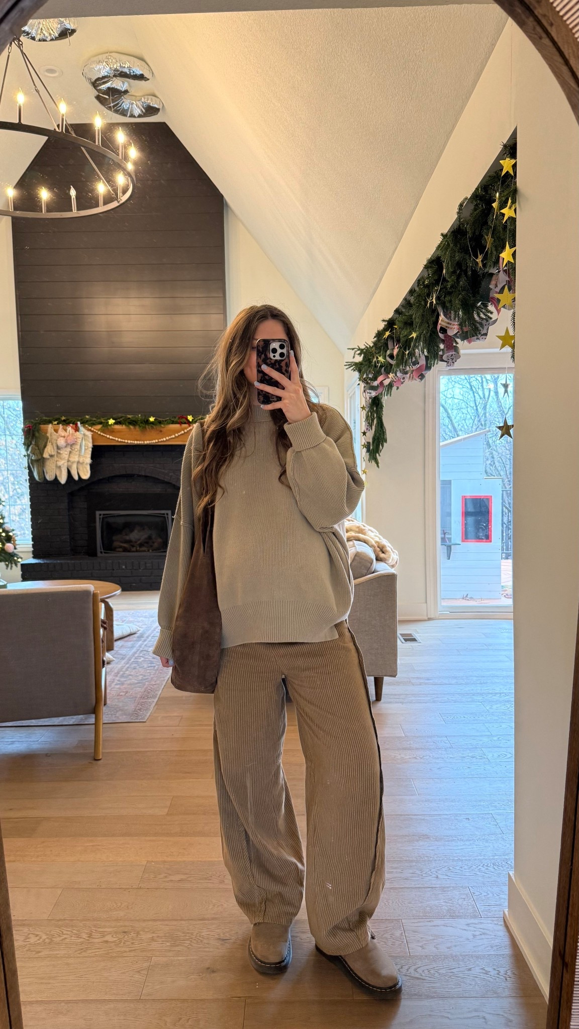 wearing a small in oversized sweater (color is plaza) and pull on barrel pants, so comfy and bump friendly! wearing under the bump! 
something like this would be such a casual, comfy option for thanksgiving! 

#LTKSeasonal #LTKootd #LTKBump