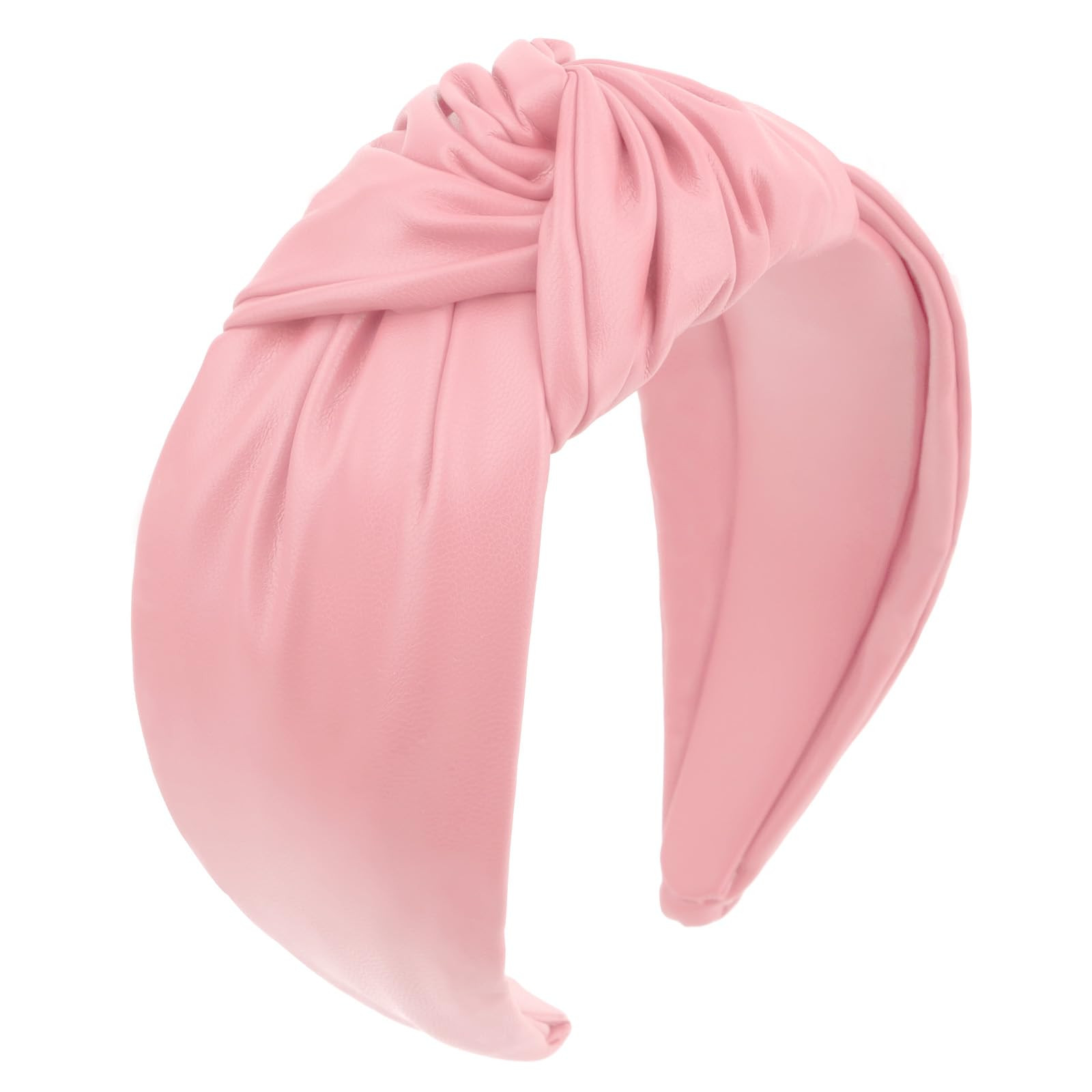 YISSION Wide Knotted Headbands for Women Non Slip Leather Head Band Pink Headband Fashion Top Kno... | Amazon (US)