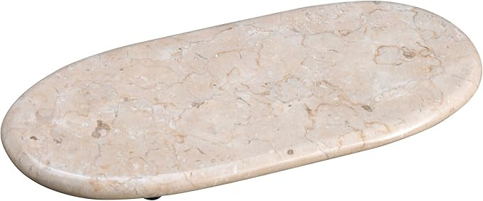 Creative Home Natural Champagne Marble 6" x 14" Oval Shaped Cheese Board Serving Tray Display Pla... | Amazon (US)