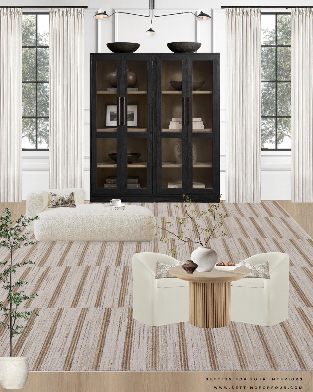 Amazon dining room! Neutral aesthetic, organic modern, transitional, minimalist, restoration Hardware style, Pottery Barn look, home decor, transformer extending table, upholstered dining chairs with wheels, alabaster chandelier, sideboard cabinet, Loloi rug, white oak, marble, greenery stems, faux olive tree, curtains, moody, earthy,  wall art

#LTKhome #LTKsale #LTKfamily
