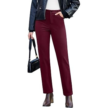 GRAPENT Corduroy Pants for Women High Waisted Straight Leg Elastic Waist Stretchy Casual Work Pan... | Amazon (US)