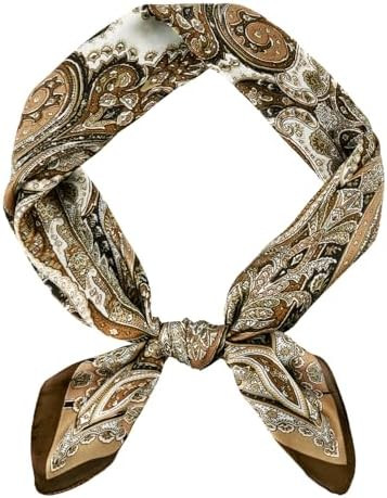 GERINLY Vintage Silk Feel Square Scarf for Men Satin Bandana Tiny Pattern Print Neckerchief Geome... | Amazon (US)
