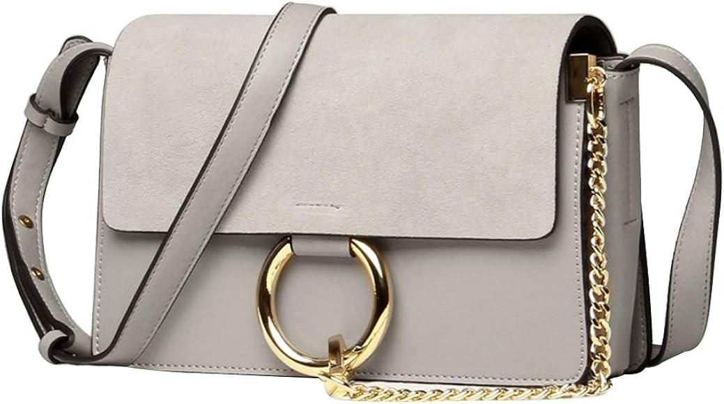 Women Genuine Leather Crossbody Shoulder Purse Chain Messenger Bag for Girls Elegant Clutch | Amazon (US)