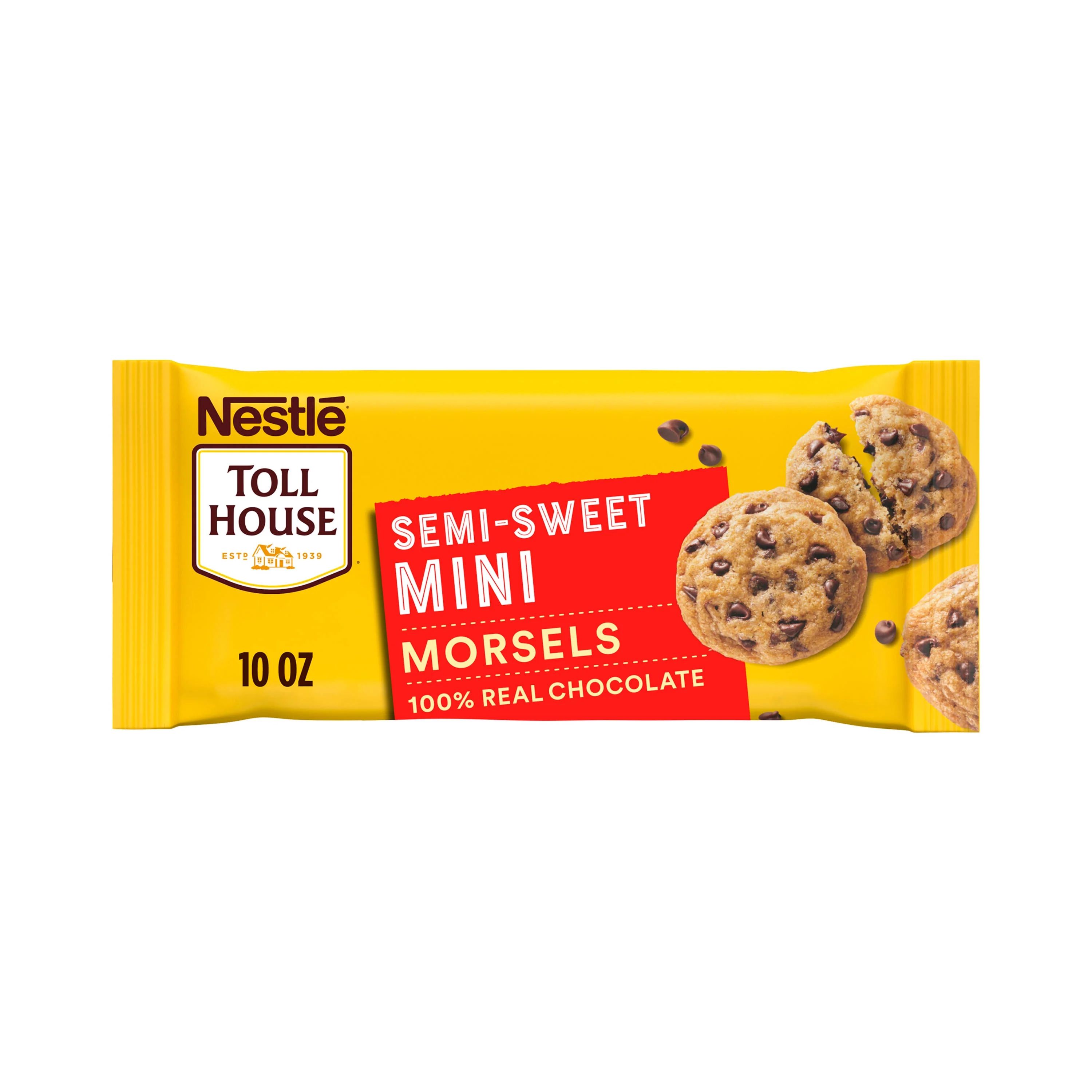 Nestle Toll House Semi Sweet Chocolate Mini Regular Baking Chips, 10 oz Bag | Walmart (US)