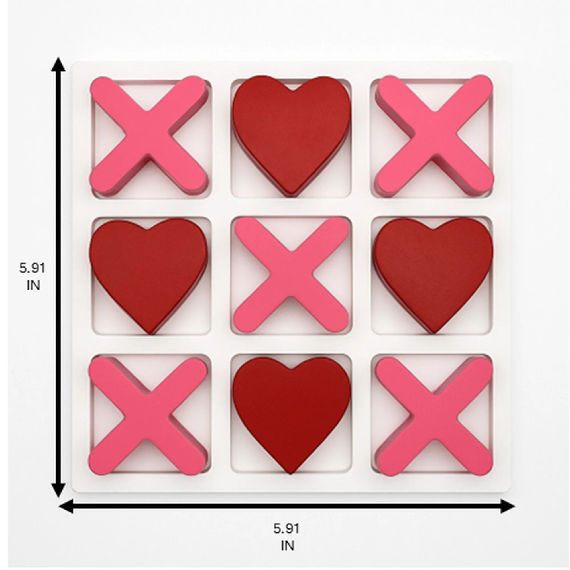 Way To Celebrate! 5.91in Red and Pink Tic Tac Toe Game, Valentine’s Day Tabletop Decoration | Walmart (CA)