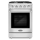 COSMO COS-EPGR244 24 in. Slide-In Freestanding Gas Range with 4 Sealed Burners, Cast Iron Grates, 3. | Amazon (US)