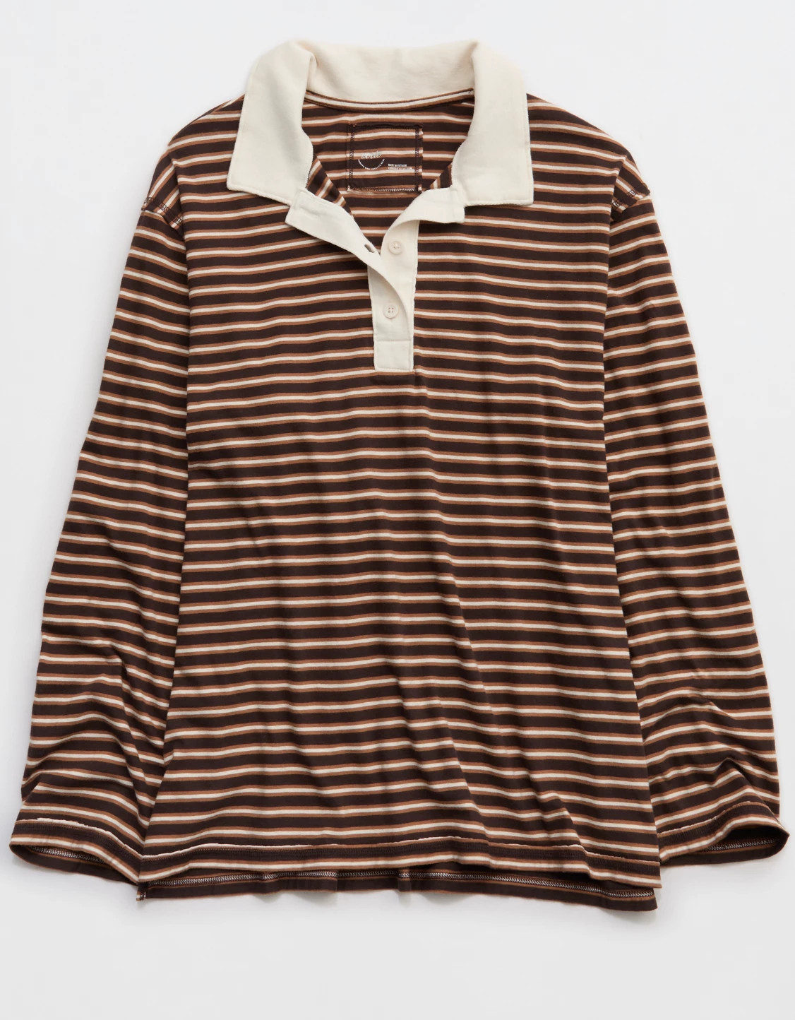 Aerie Cozy Polo Boyfriend T-Shirt | Aerie