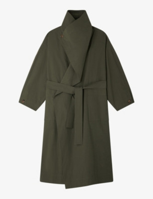 Albatros wide-collar relaxed-fit cotton coat | Selfridges
