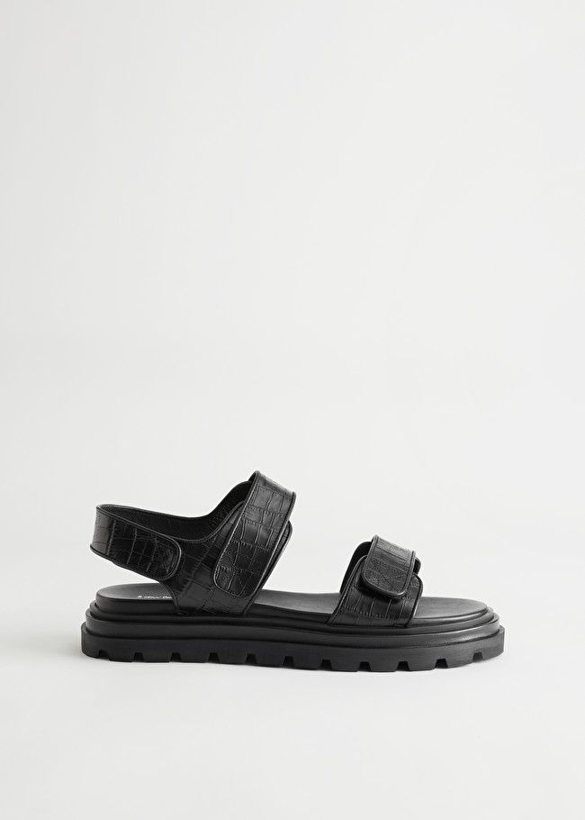 Croc Embossed Leather Sandals | & Other Stories (EU + UK)