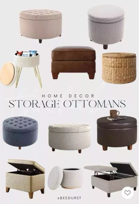 Needing to add a little something to your living room? These storage ottomans are perfect for whatever style is in your home. Home decor, storage ottoman, coffee table, living room, bedroom, decoration, furniture, wicker storage, leather ottoman, target find, wayfair, pottery barn

#LTKHome #LTKFindsUnder100 #LTKFamily