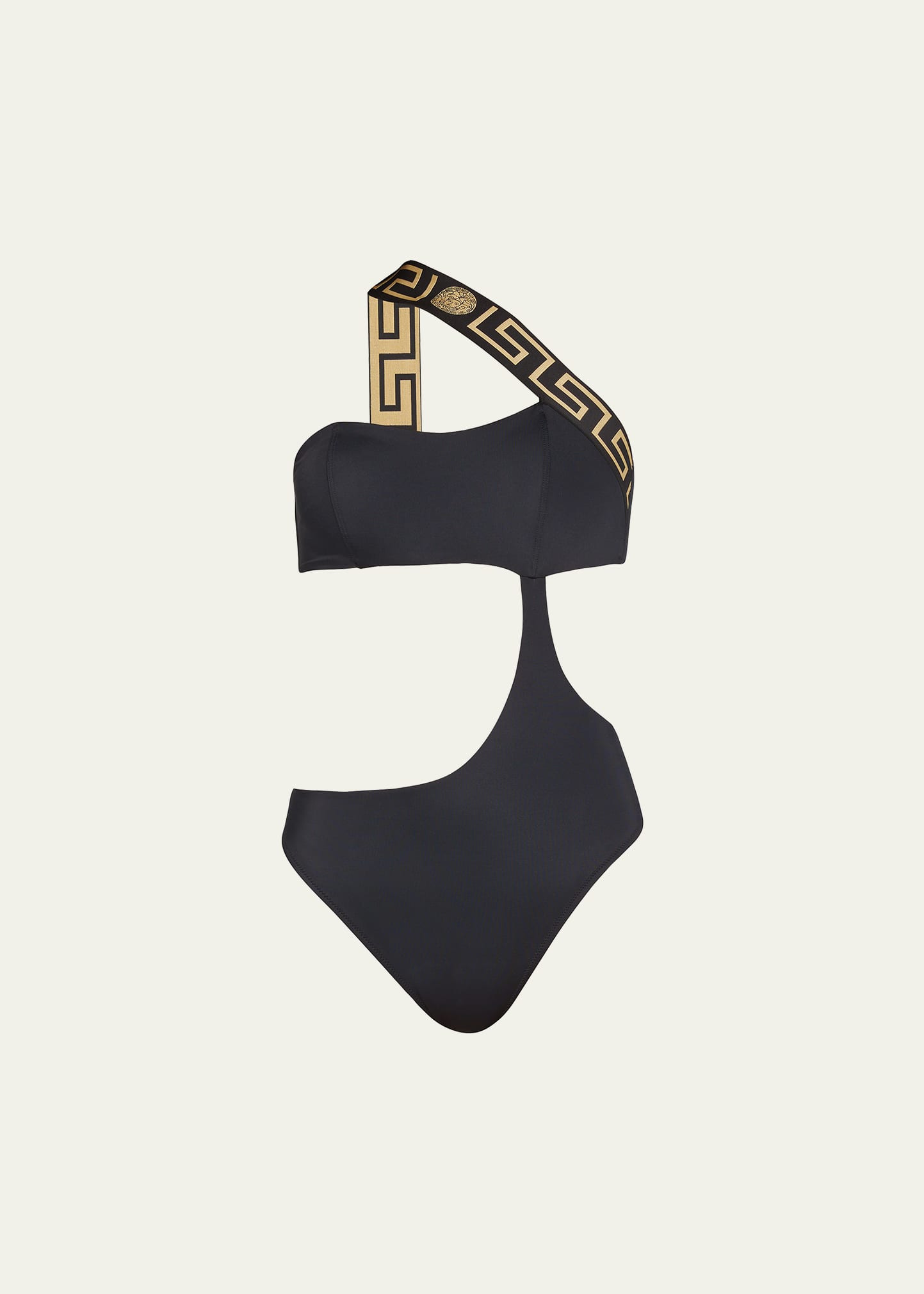 Versace Greca Border Cut-Out One-Piece Swimsuit | Bergdorf Goodman