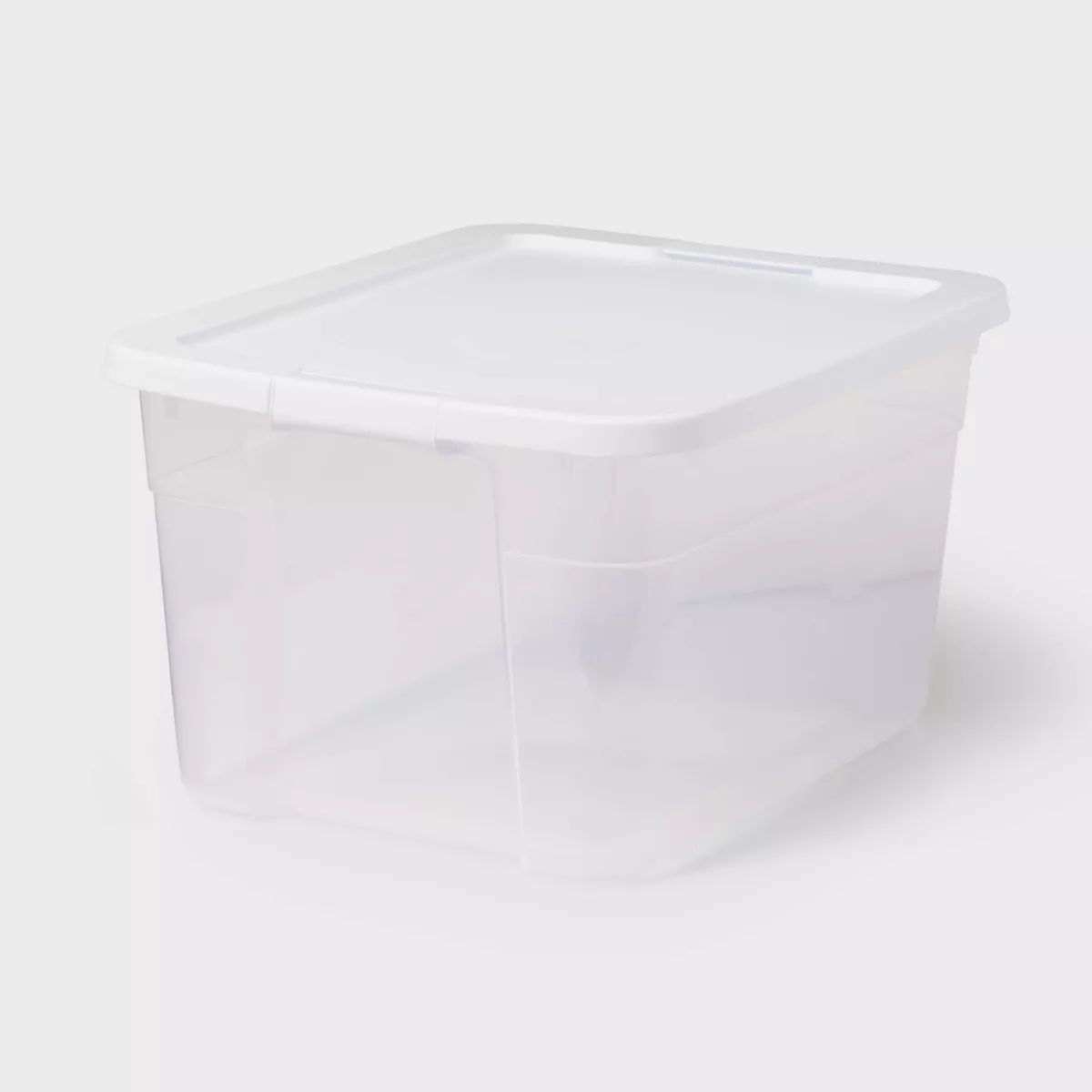 66qt Clear Latching Storage Box Off-White - Brightroom™ | Target