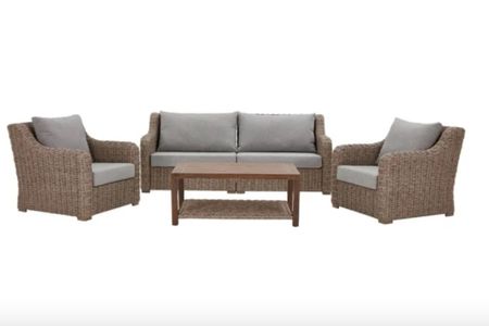 Viral patio set is finally back in stock!  This set sold out last year - it’s such a good price for the entire 4 piece set 🙌🏼

Patio furniture; patio couch; patio chair; outdoor furniture; gray patio furniture; four piece patio set; Walmart; Walmart home; Christine Andrew 

#LTKhome #LTKSeasonal