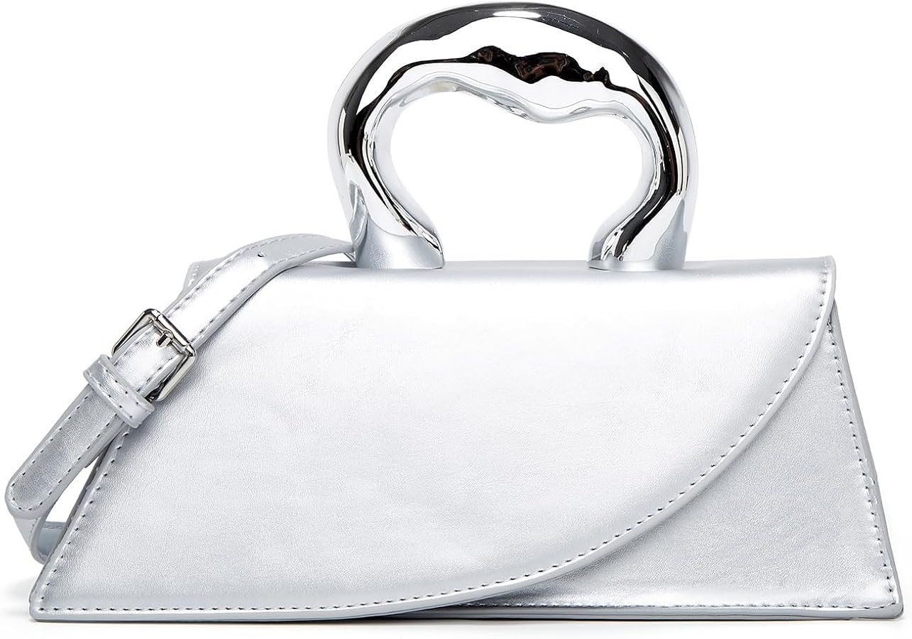 Small Silver Bag Crossbody Bags Satchels Y2K Evening Bags Handbag for Women Hobo Bags Shoulder Ba... | Amazon (US)