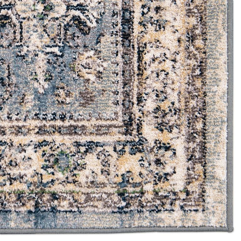 My Texas House Eastern Passage 5'3" X 7'6" Blue Grey Floral Area Rug | Walmart (US)