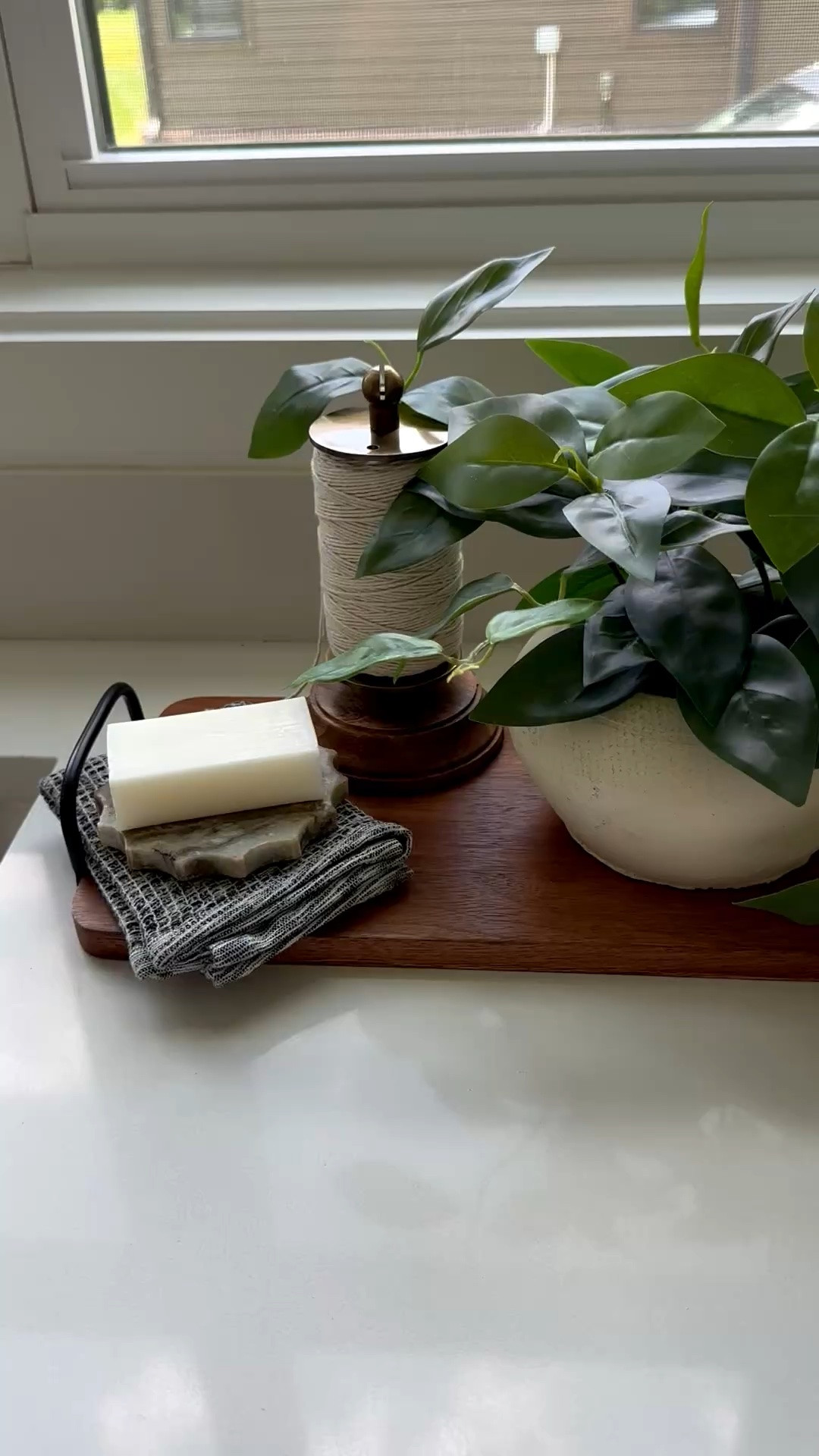 Pretty styled tray for a laundry or kitchen. @Target 
#sponsored #ad

#LTKmomlife #LTKHome #LTKdayinmylife