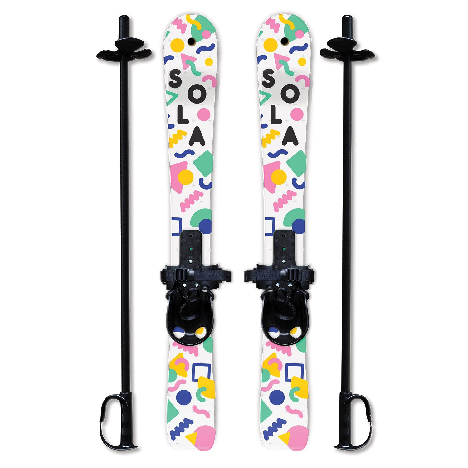 SOLA Kids Ski Set – Beginner Cross Country Skis with Poles and Adjustable Bindings for Ages 3... | Amazon (US)