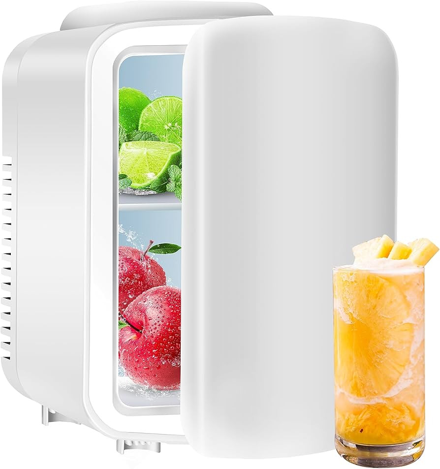 YSSOA Portable Mini Fridge, 4L Cooler/Warmer Compact Refrigerators with 110V AC Cords, for Food, ... | Amazon (US)