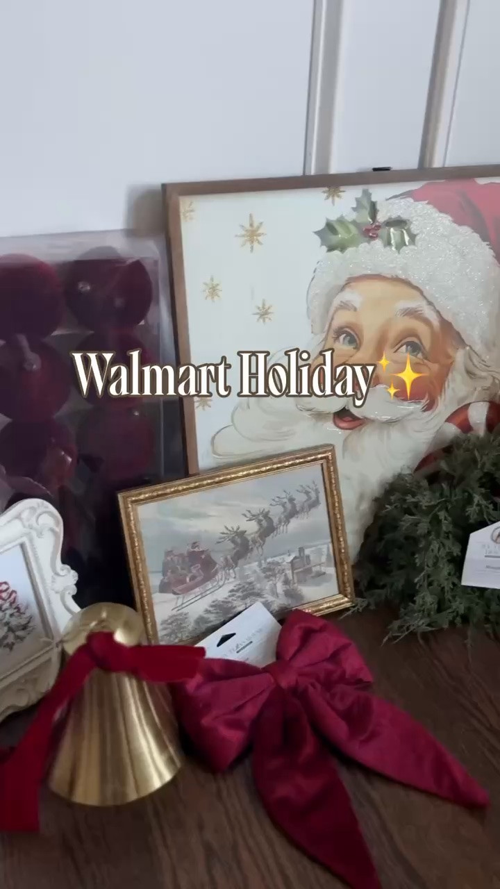 New Walmart Holiday just dropped and it is so good! It’s giving major nostalgia and I am loving it. Lots of traditional plaids, red, green, gold, velvet bows, wreaths, and ornaments. Great winter decor!