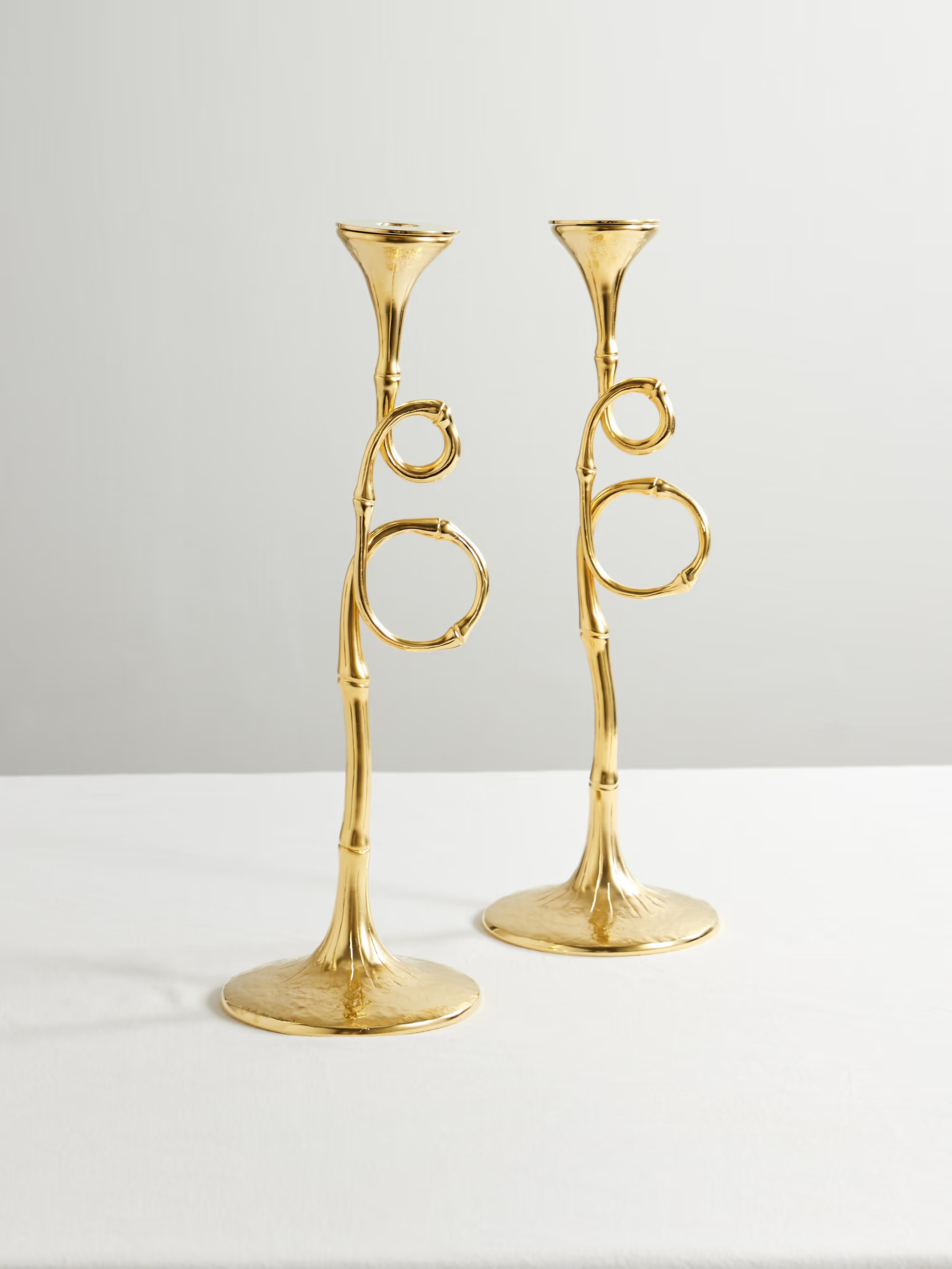 Evoca set of two gold-plated candlesticks | NET-A-PORTER (UK & EU)