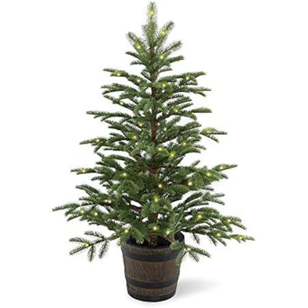 National Tree Company Artificial Entrance Christmas Tree, Norwegian Spruce, Green, White Lights, Inc | Amazon (US)
