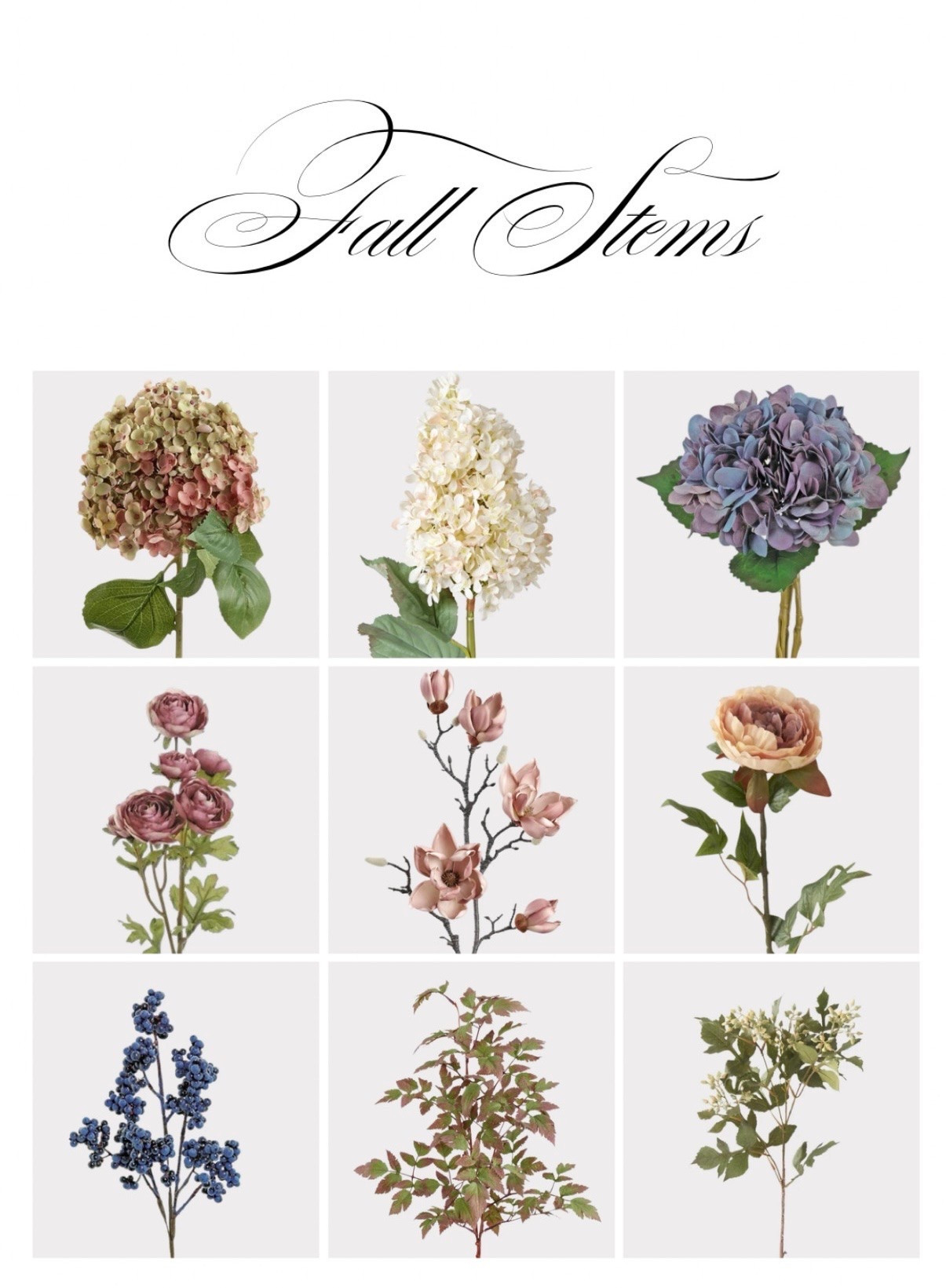 Fall stems, fall faux florals fall decor 2026