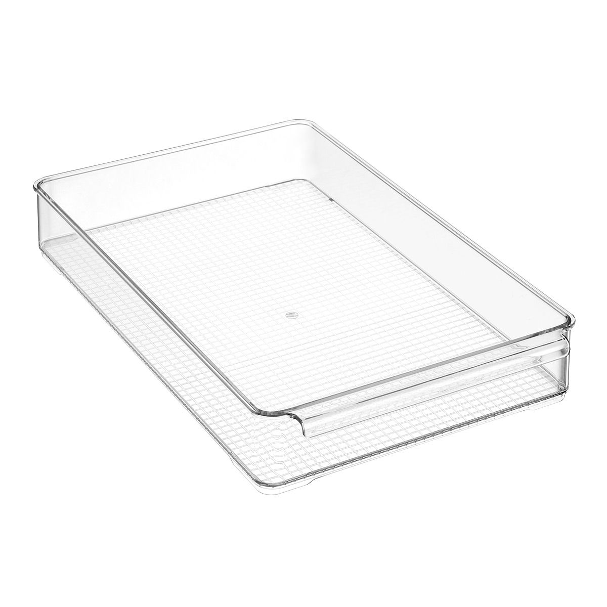 Everything Organizer Shallow Wide Fridge Bin Clear | The Container Store