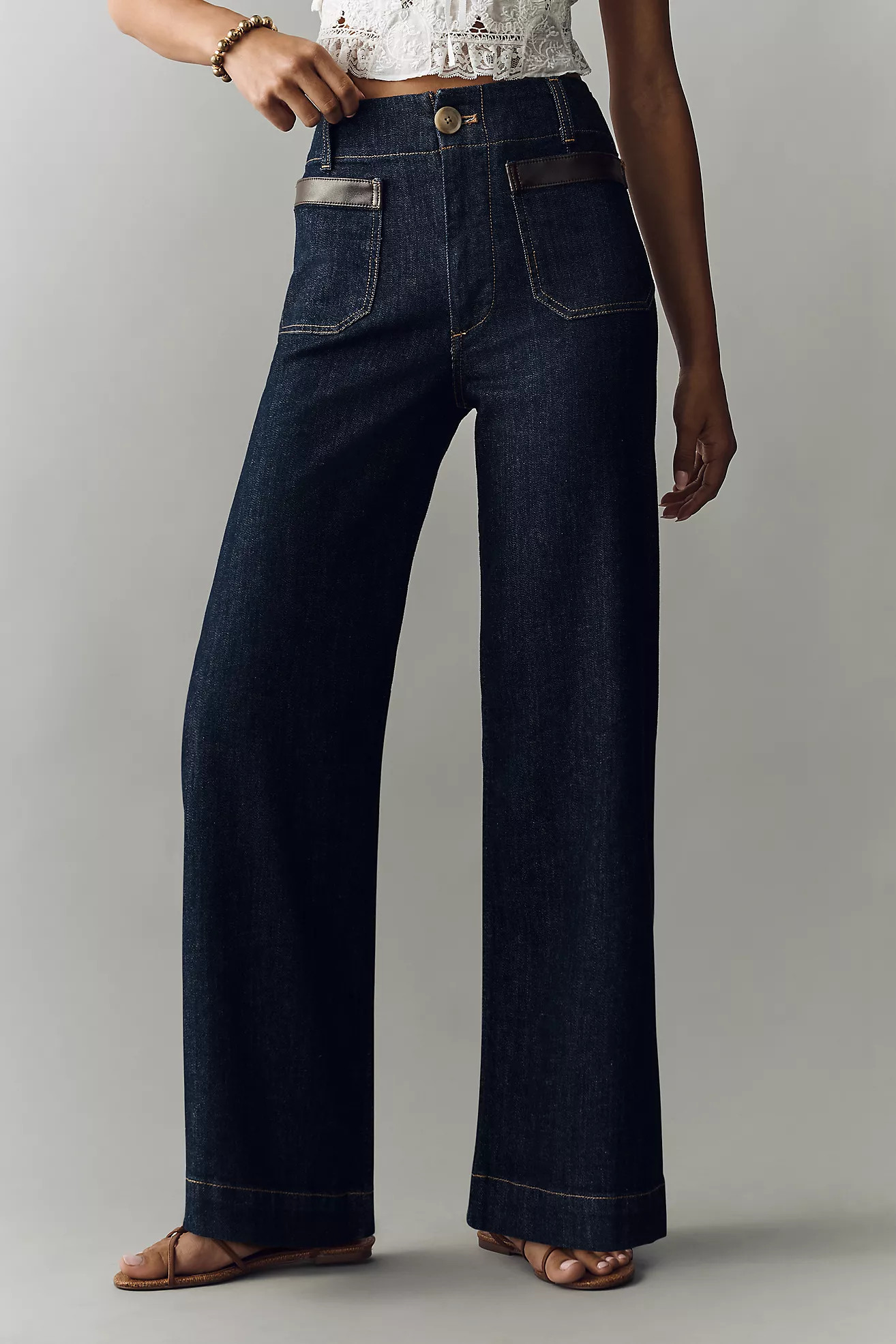 Maeve Colette High-Rise Wide-Leg Full-Length Jeans | Anthropologie (US)