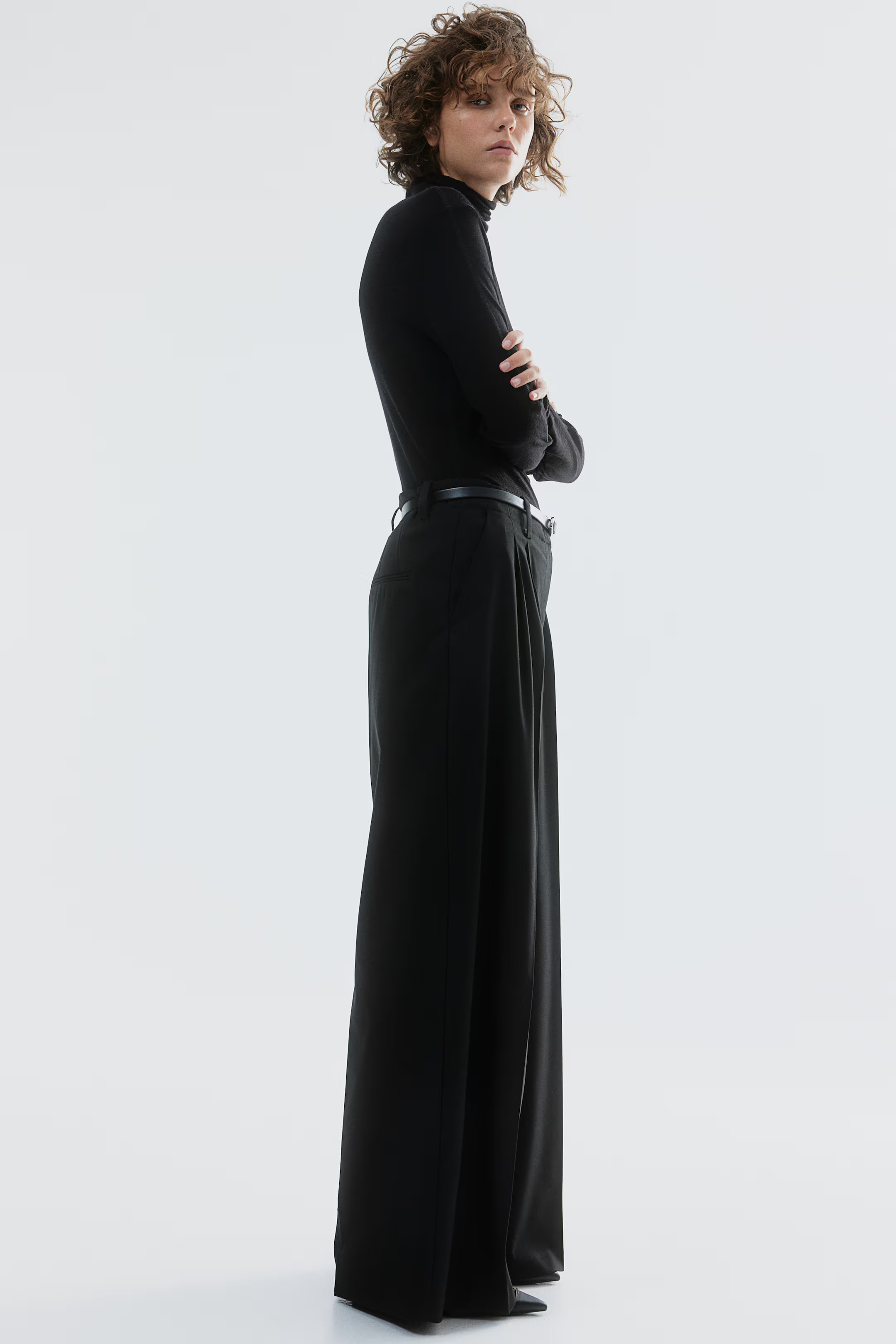 Wide-Leg Twill Pants | H&M (US + CA)