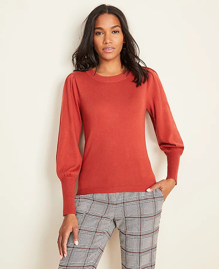 > Balloon Sleeve Sweater | Ann Taylor (US)