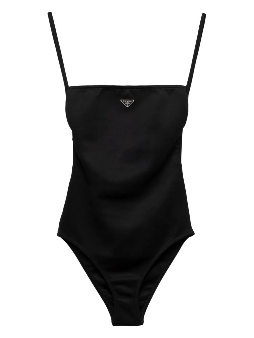 triangle-logo open-back swimsuit | Farfetch Global