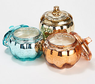 ShWk 9/19 Home Reflections Set of 3 PumpkinCandle Set | QVC