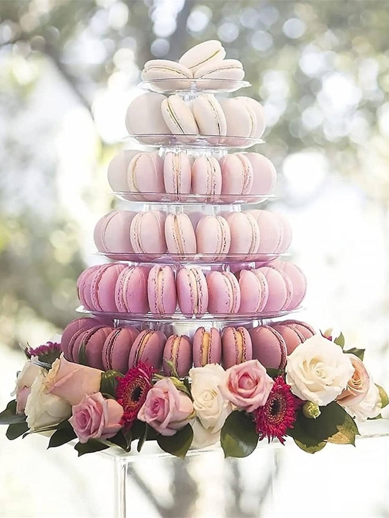 1pc 6 Tiers Macarons Tower Stand Cake Display Rack Cupcake Stand Desserts Display For Baby Shower... | SHEIN