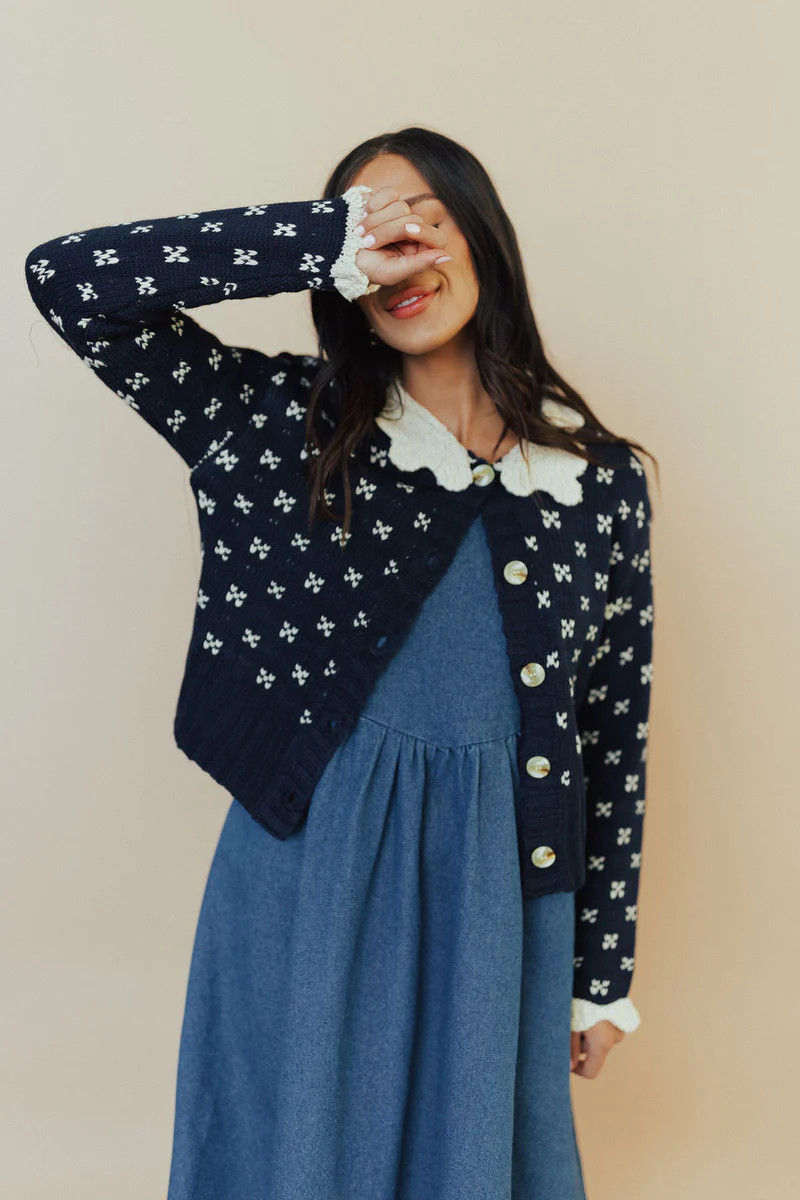 Jane Knit Cardigan in Navy | Henly