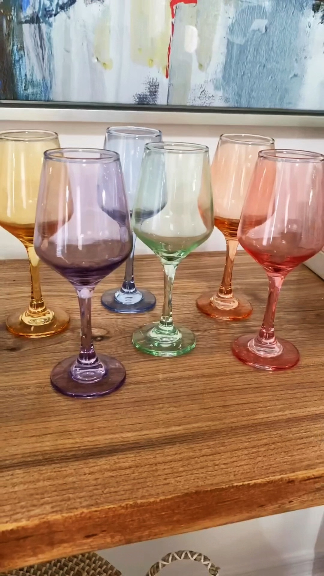 Obsessed with these Amazon colored wine glasses—such a cute pop of color for any table.

#LTKHome