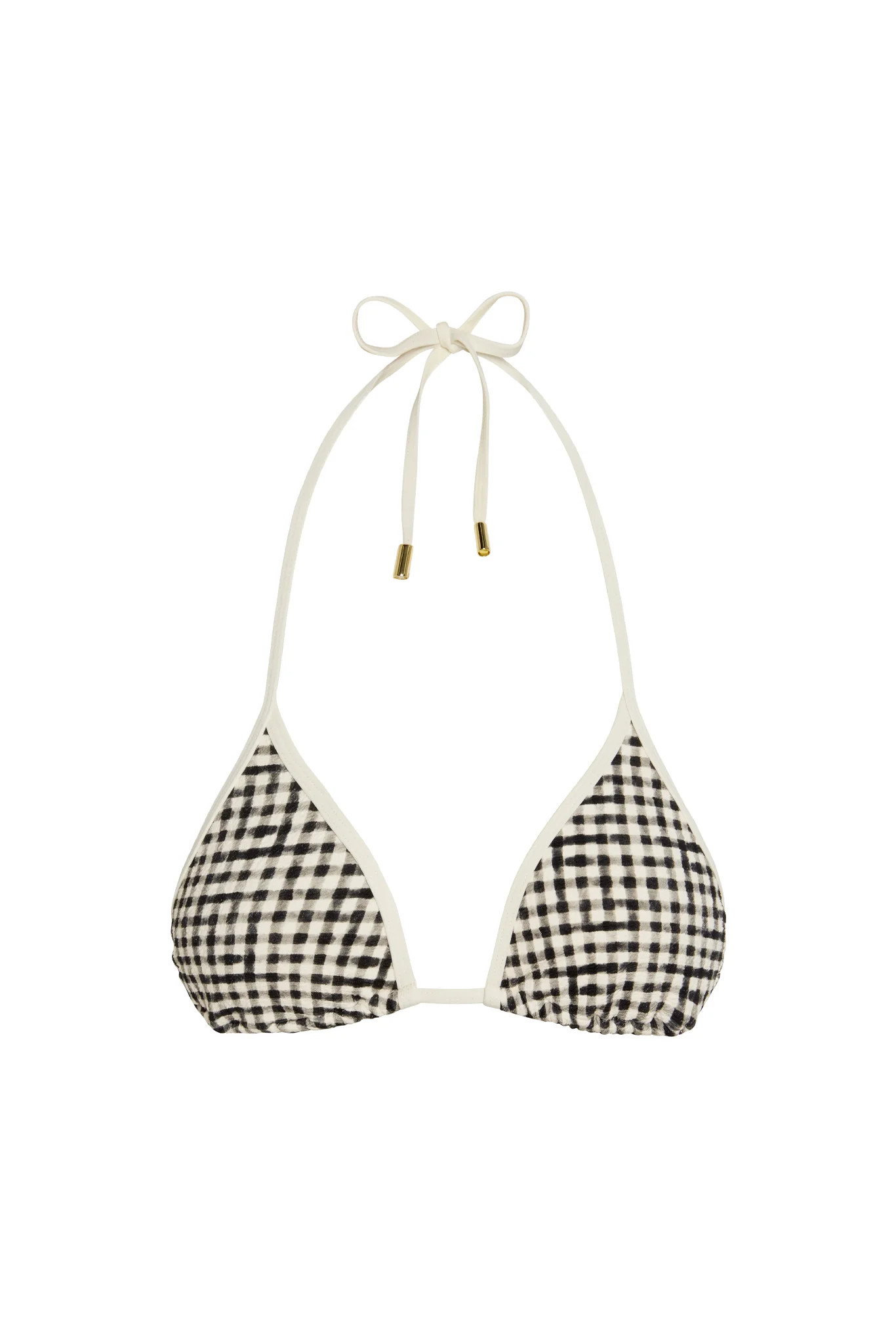 Palma Top Colorblock - Black Gingham | Monday Swimwear