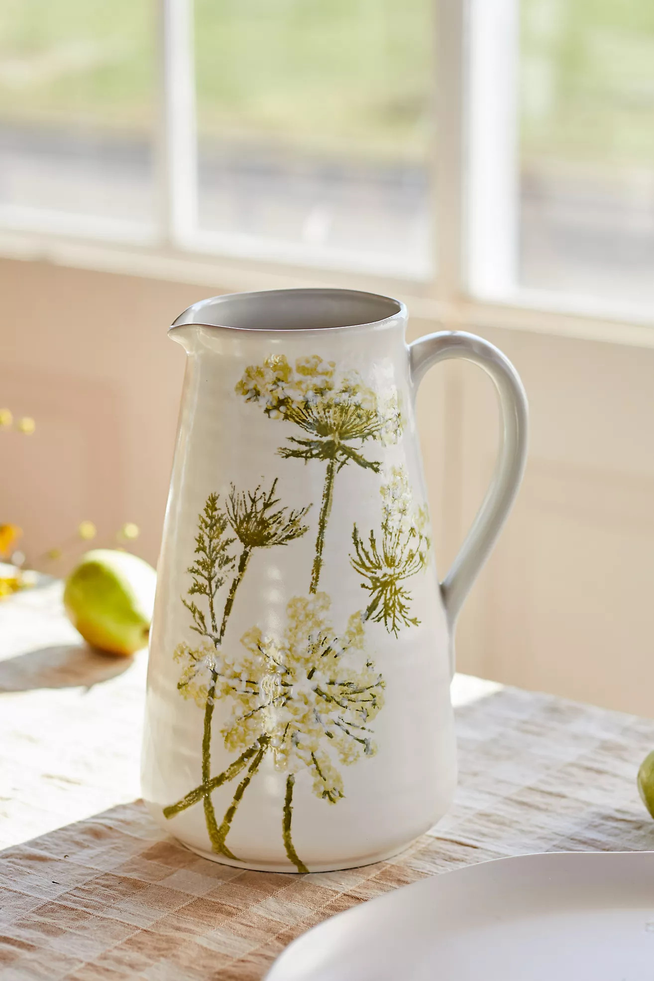 Queen Annes Lace Ceramic Pitcher | Anthropologie (US)