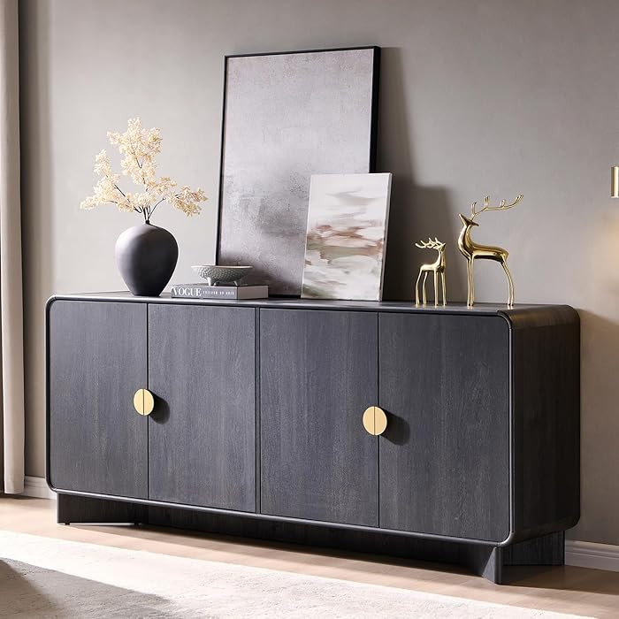 IFGET 70" Modern TV Stand for TVs Up to 80 inches, 30" Tall Entertainment Center with Storage and... | Amazon (US)