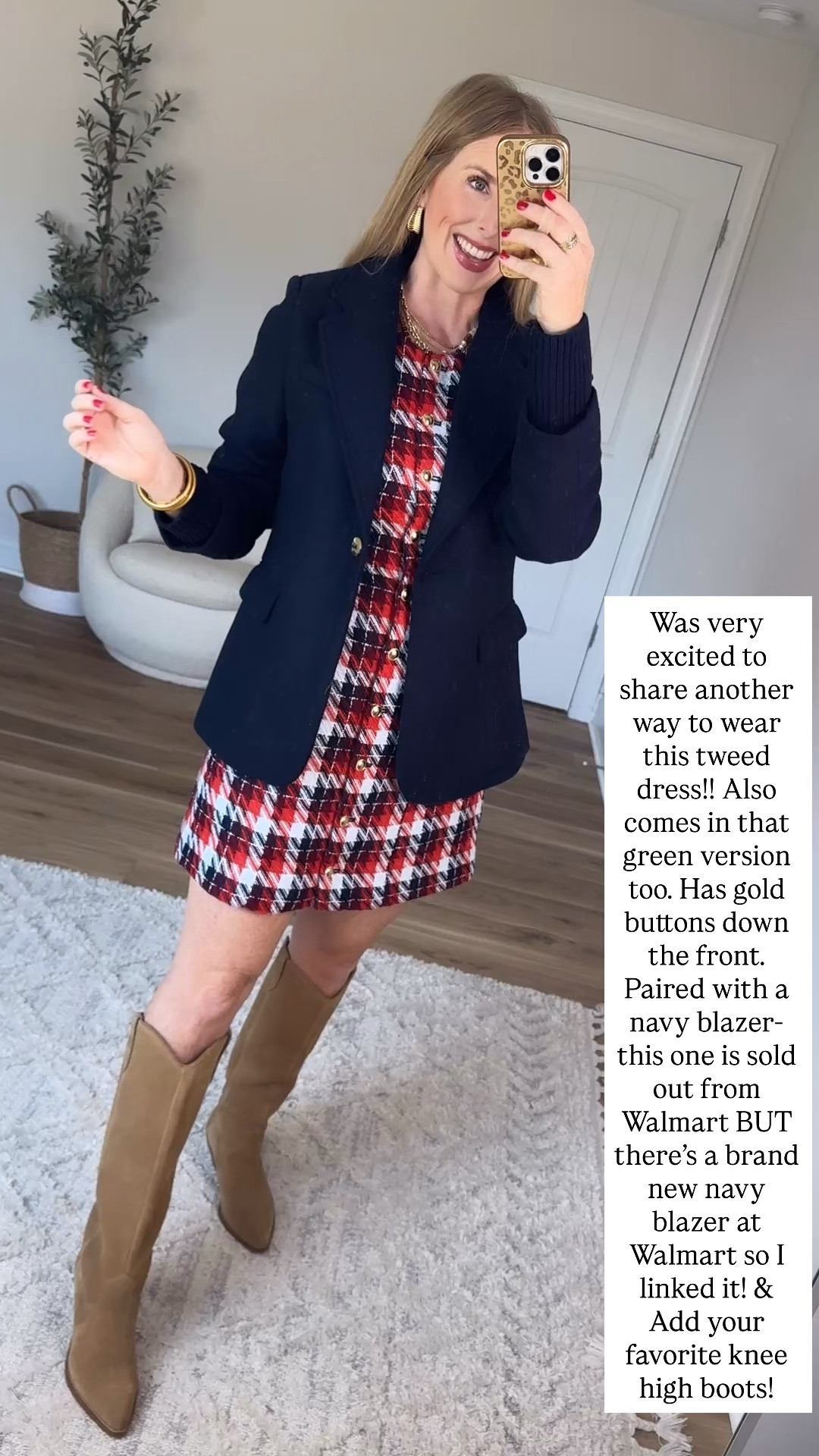 Walmart try on, Walmart style, Walmart fashion, tweed dress, free assembly, navy blazer

#LTKgrwm #LTKootd