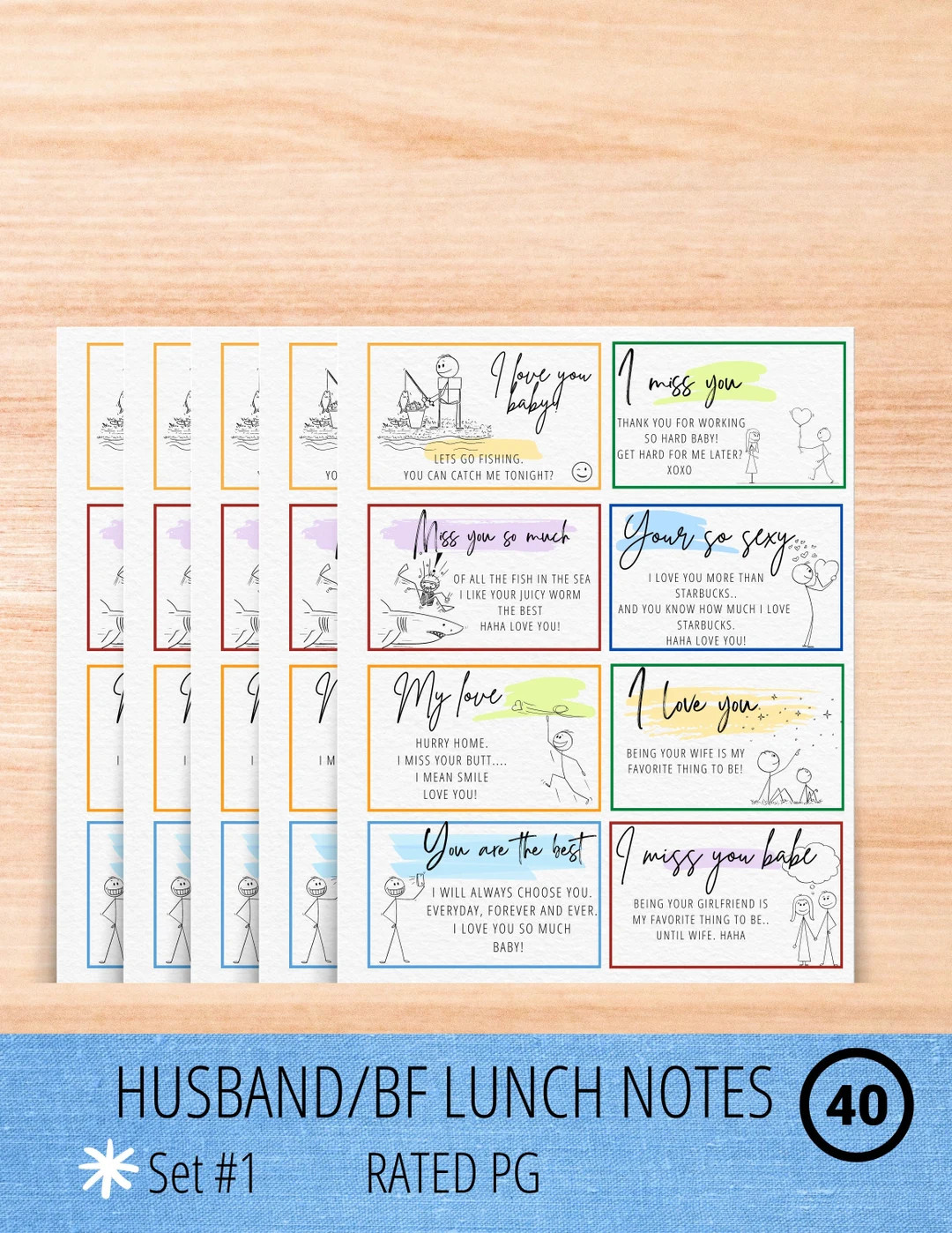 Husband Lunch Notes Set #1 | Etsy (US)