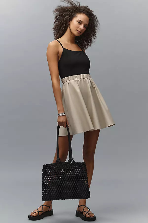 Sleeveless Twofer A-Line Mini Dress | Anthropologie (US)