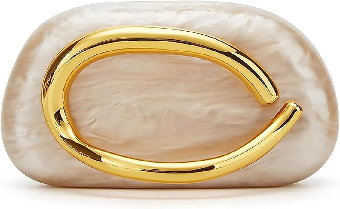 Women Trendy Chain Crossbody Shoulder Bag Handbag Acrylic Wedding Evening Bag Shell Formal Clutch... | Amazon (US)